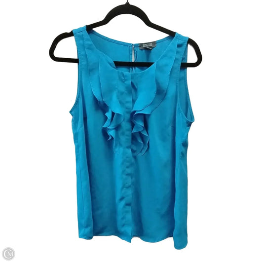Blouse Short Sleeve By Kenneth Cole In Blue, Size: S