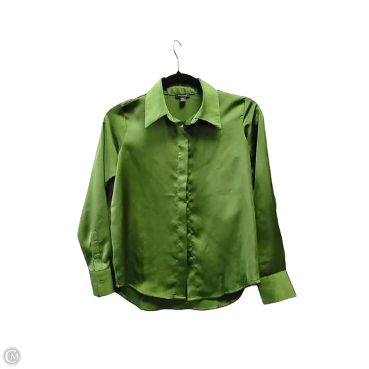Blouse Long Sleeve By Ann Taylor In Green, Size: Xs