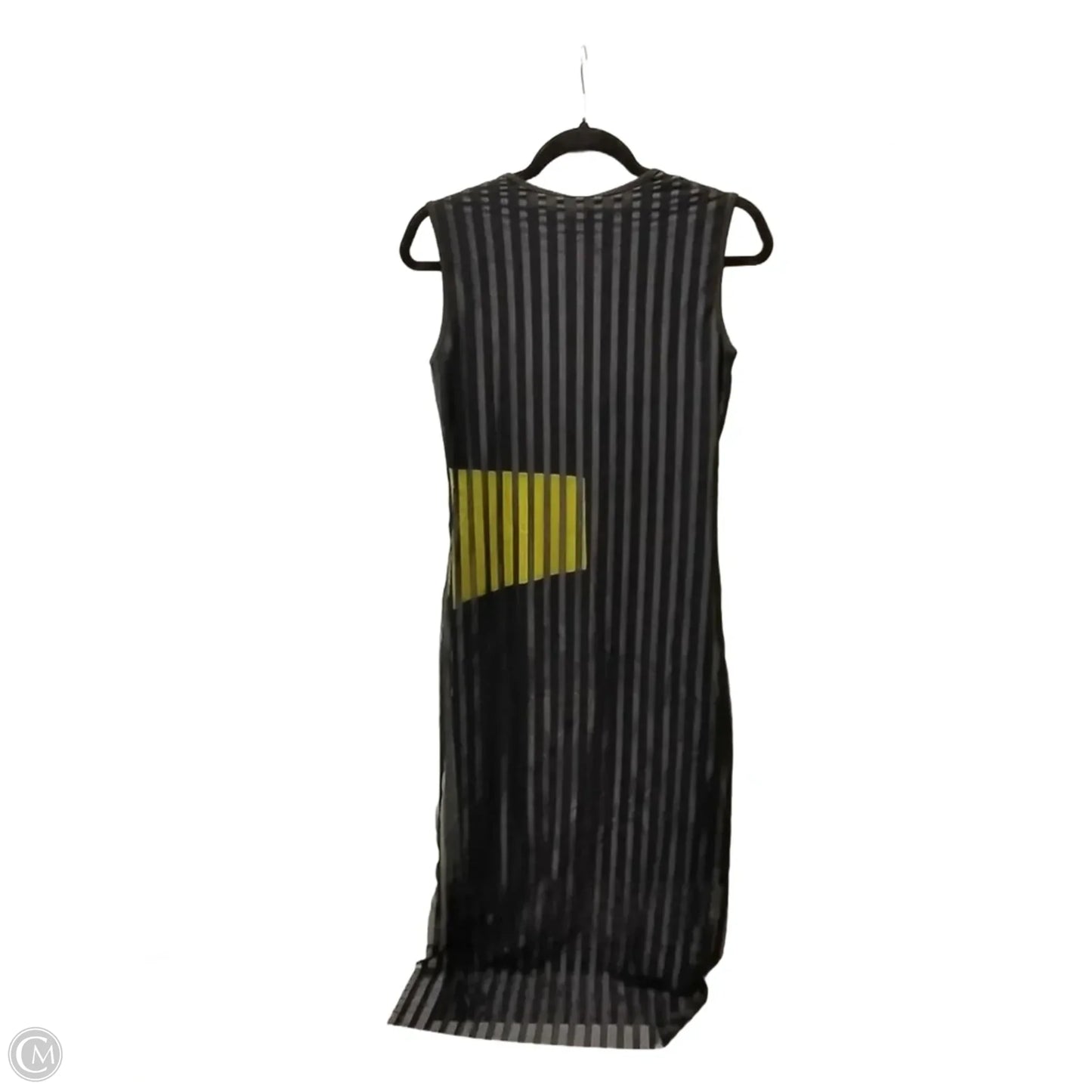 Dress Casual Midi By Cmb In Black & Green, Size: 4