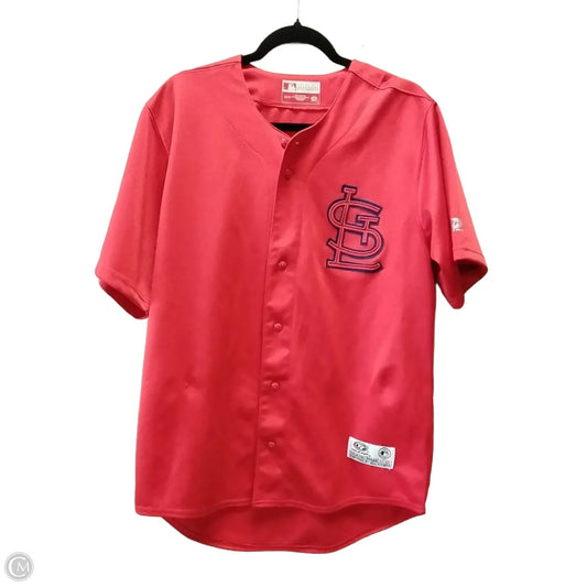 Athletic Top Short Sleeve By Genuine Merchandise In Red, Size: M