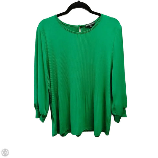Blouse Long Sleeve By Adrianna Papell In Green, Size: Xl