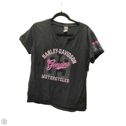 Top Short Sleeve By Harley Davidson In Black, Size: Xl