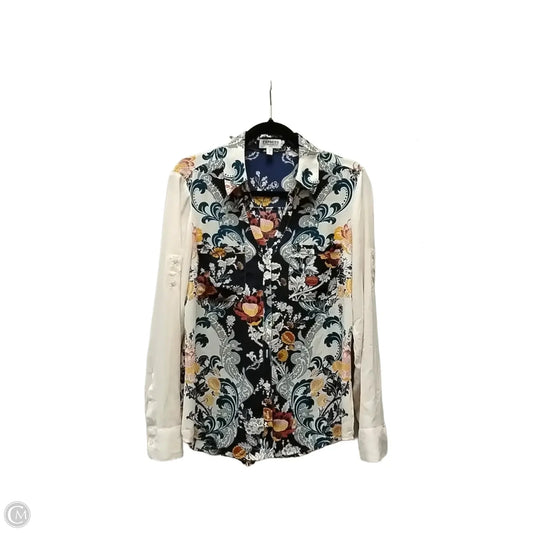 Blouse Long Sleeve By Express In Paisley Print, Size: M