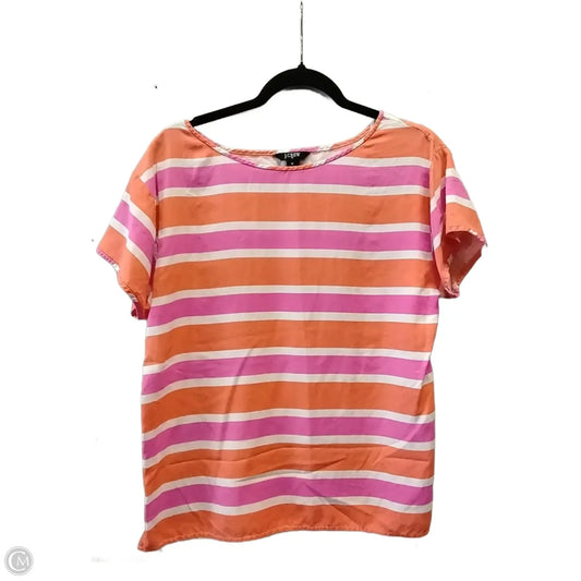 Top Short Sleeve By J. Crew In Striped Pattern, Size: M