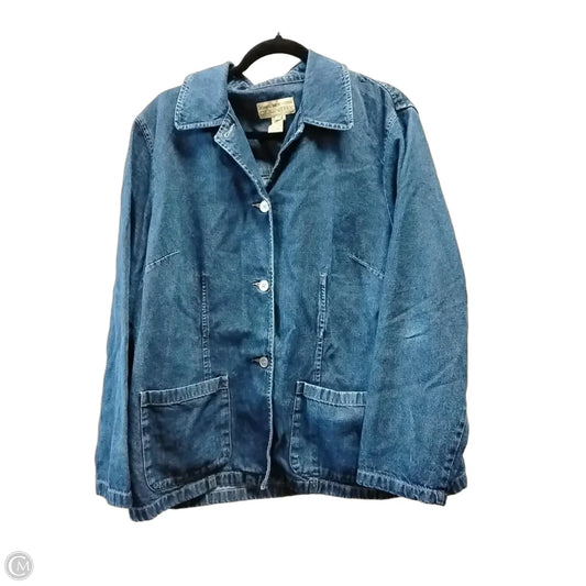 Jacket Denim By Jones New York In Blue Denim, Size: 1x