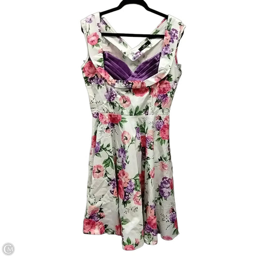Dress Casual Midi By Grace Karin In Floral Print, Size: L