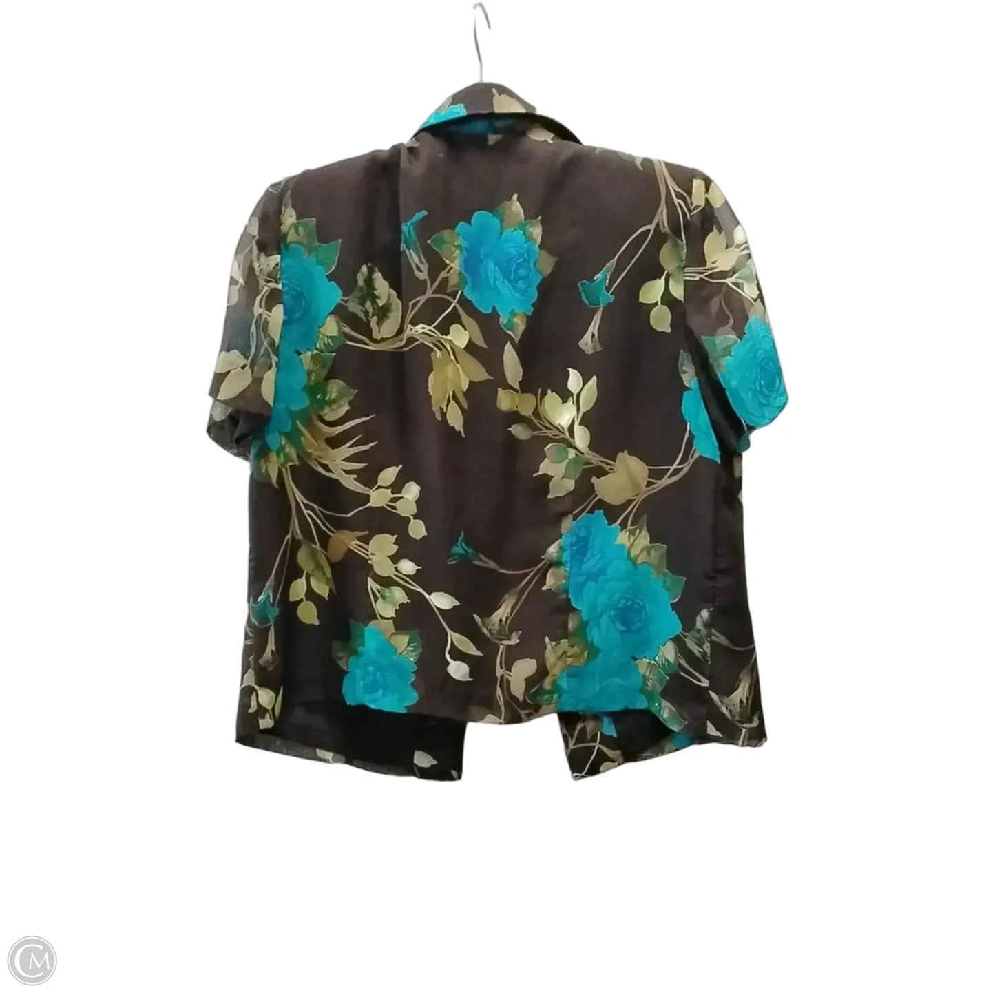 Blouse Short Sleeve By Julian Taylor In Floral Print, Size: 14