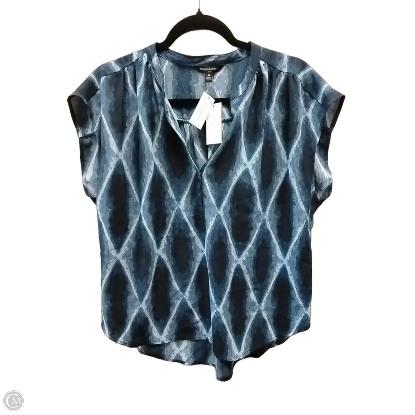Blouse Sleeveless By Banana Republic In Blue, Size: M