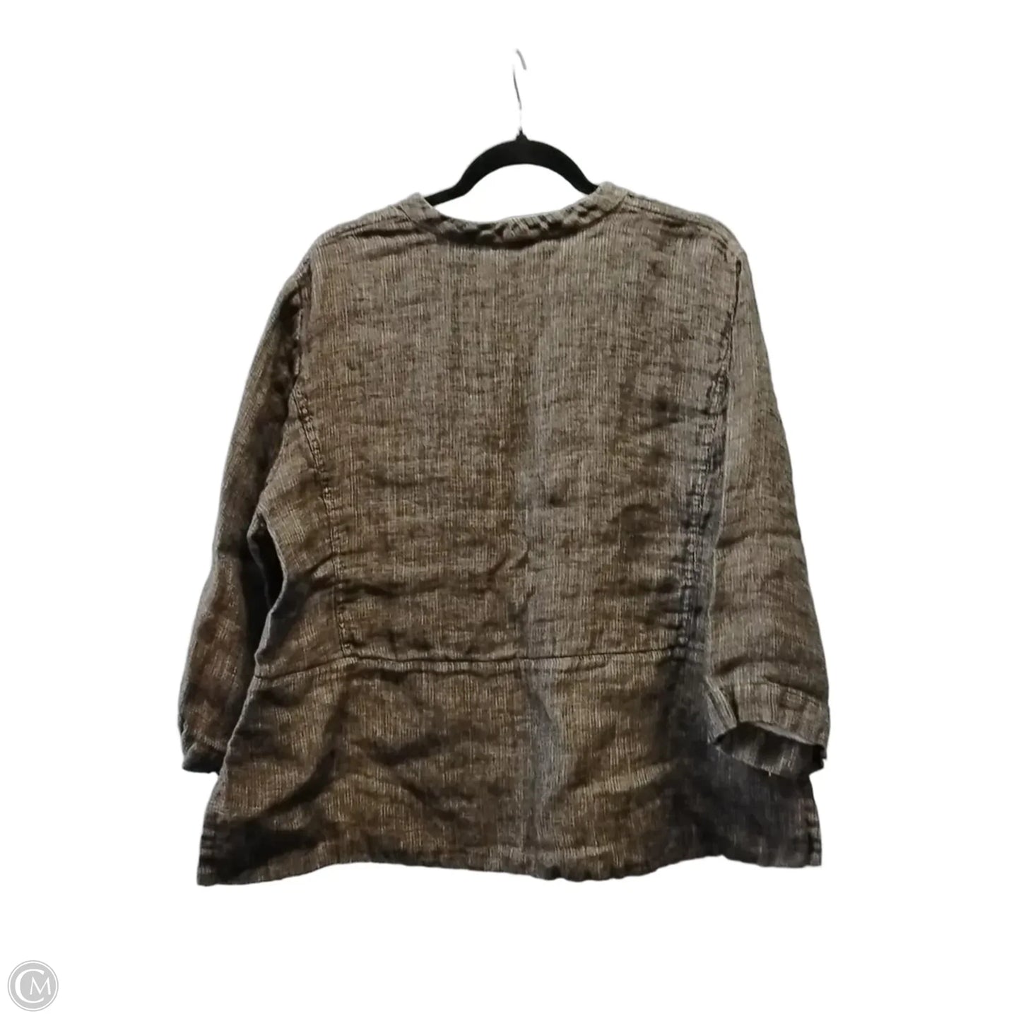 Top Long Sleeve By Eileen Fisher In Brown, Size: Xl