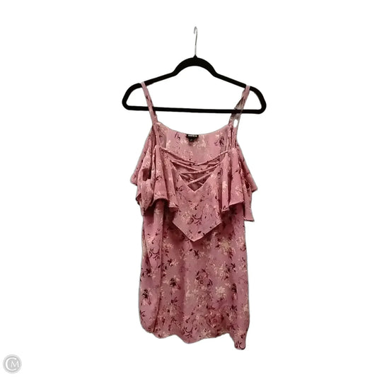Blouse Sleeveless By Torrid In Floral Print, Size: 1x