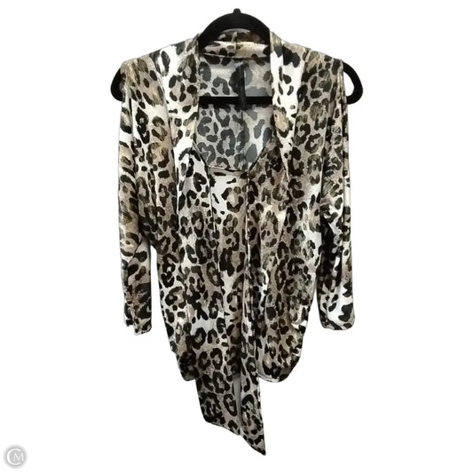 Blouse Long Sleeve By Isabella Rodriguez In Animal Print, Size: S