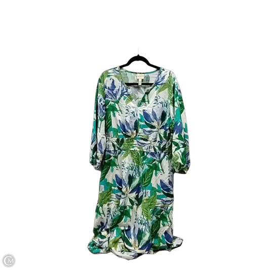 Dress Casual Maxi By St Johns Bay In Floral Print, Size: 1x