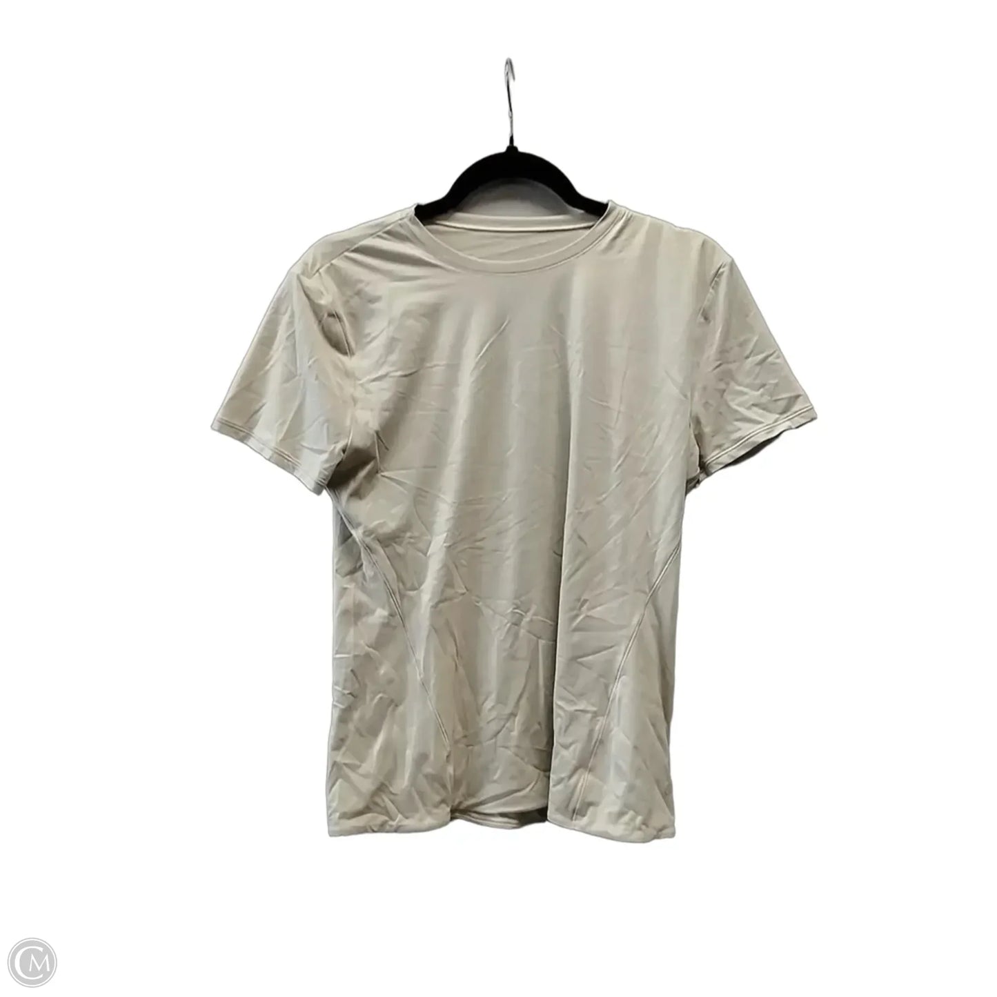 Athletic Top Short Sleeve By Lululemon In Tan, Size: L