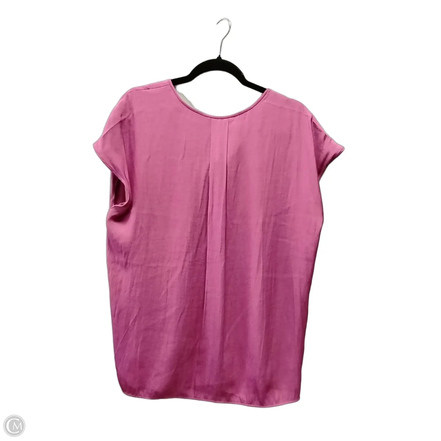 Blouse Short Sleeve By Banana Republic In Purple, Size: L