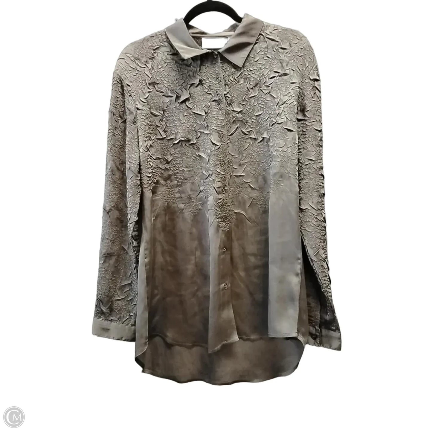 Blouse Long Sleeve By Chicos In Brown, Size: M
