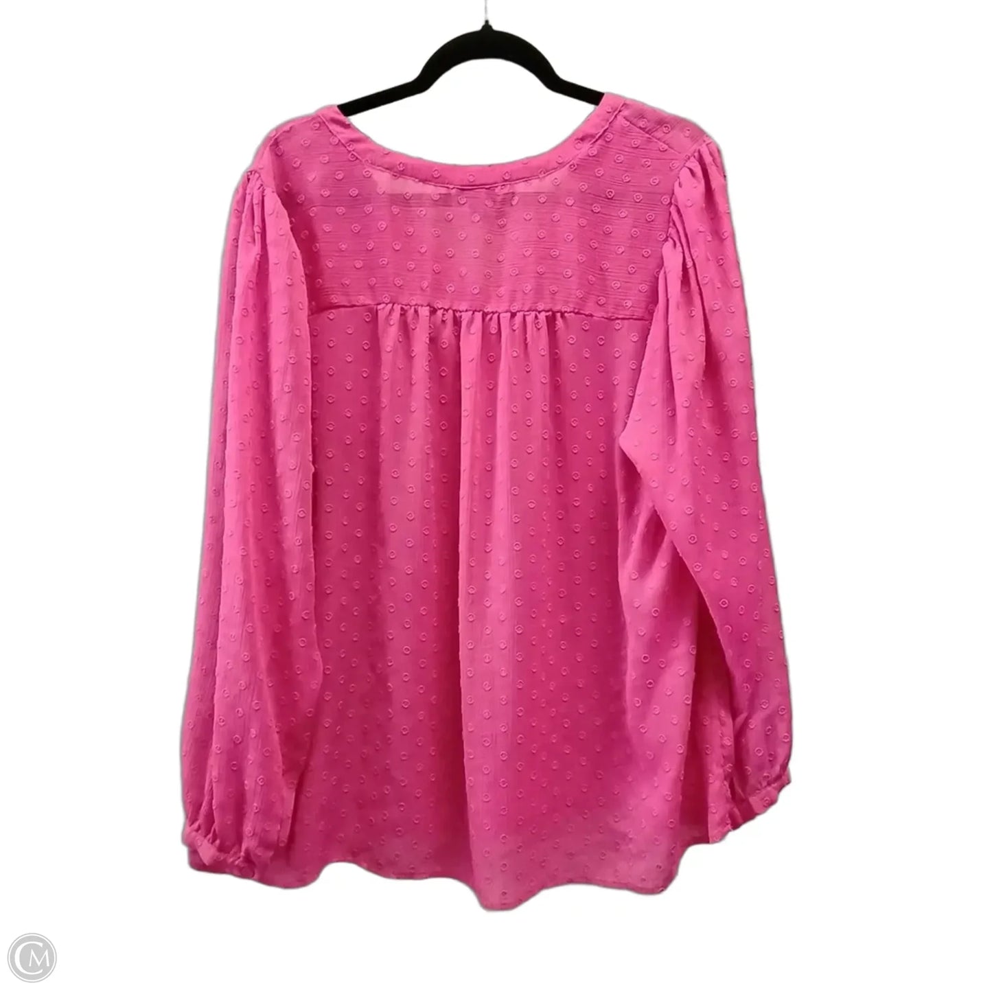 Blouse Long Sleeve By Torrid In Pink, Size: 2x