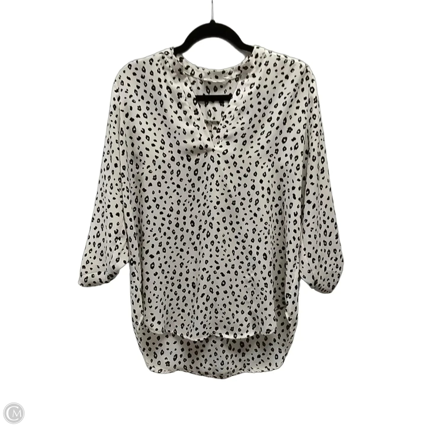 Blouse Long Sleeve By Lush In Animal Print, Size: L