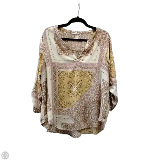 Blouse Long Sleeve By Maurices In Multi-colored, Size: Xl
