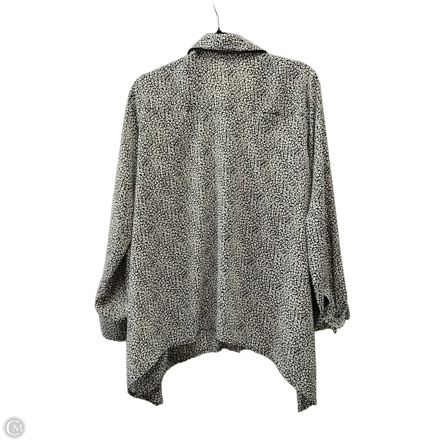 Blouse Long Sleeve By Michael By Michael Kors In Black, Size: L