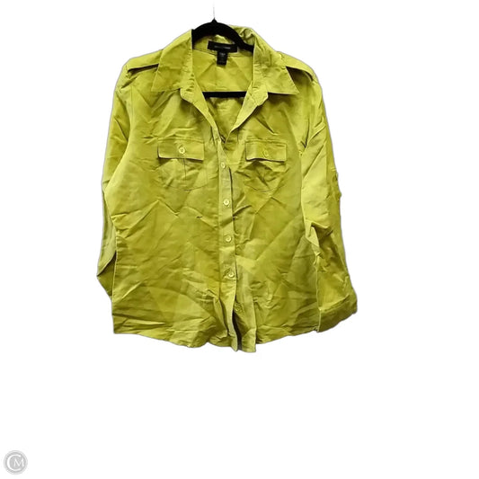 Blouse Long Sleeve By Ashley Stewart In Green, Size: 14