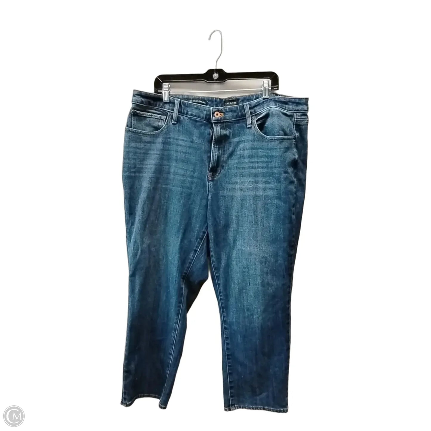 Jeans Cropped By Talbots In Blue Denim, Size: 18