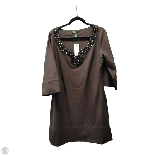 Dress Casual Short By Bcbgmaxazria In Brown, Size: L
