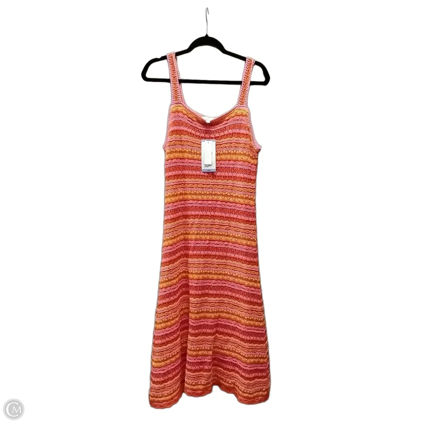 Dress Casual Midi By Jessica Simpson In Striped Pattern, Size: L
