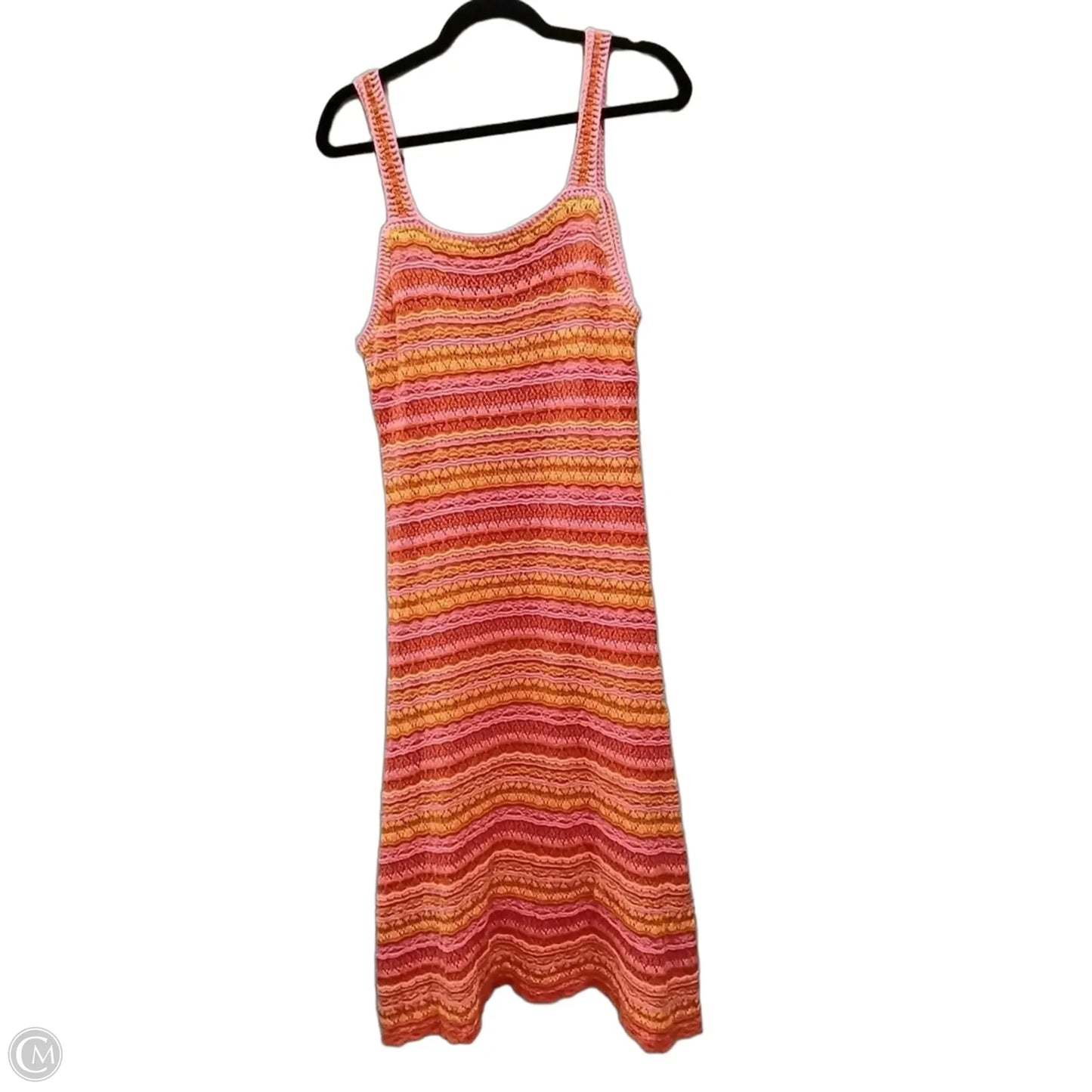 Dress Casual Midi By Jessica Simpson In Striped Pattern, Size: L