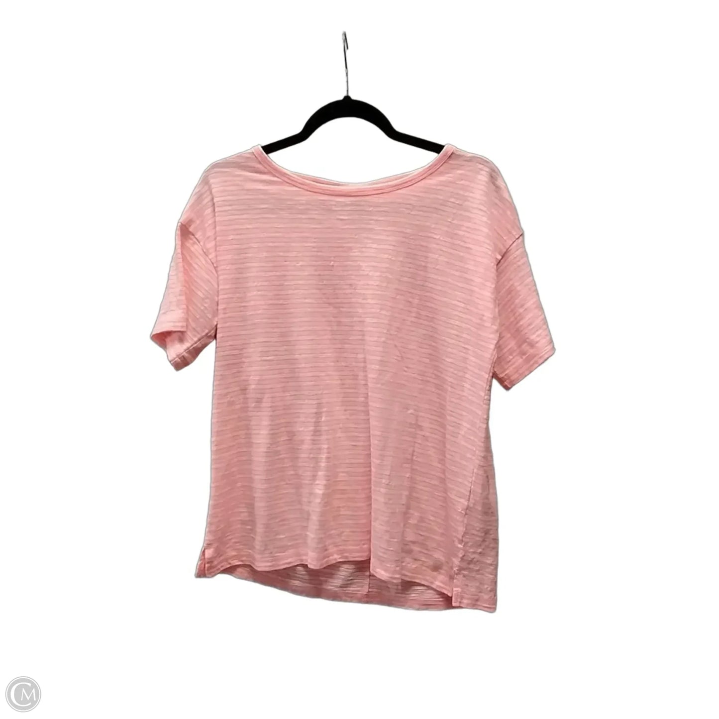 Top Short Sleeve By Talbots In Striped Pattern, Size: Mp