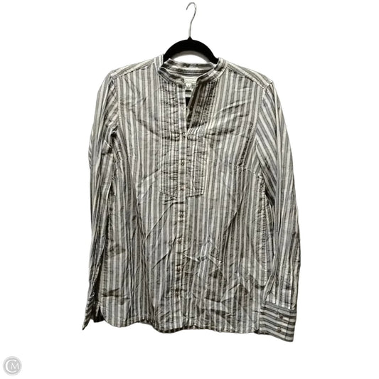 Top Long Sleeve By Banana Republic In Striped Pattern, Size: M