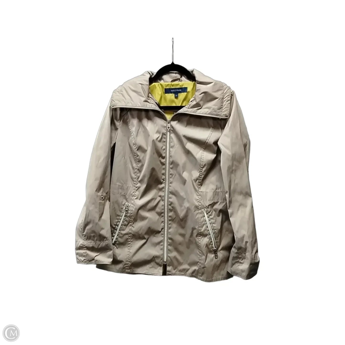Coat Raincoat By Cole-haan In Brown, Size: M