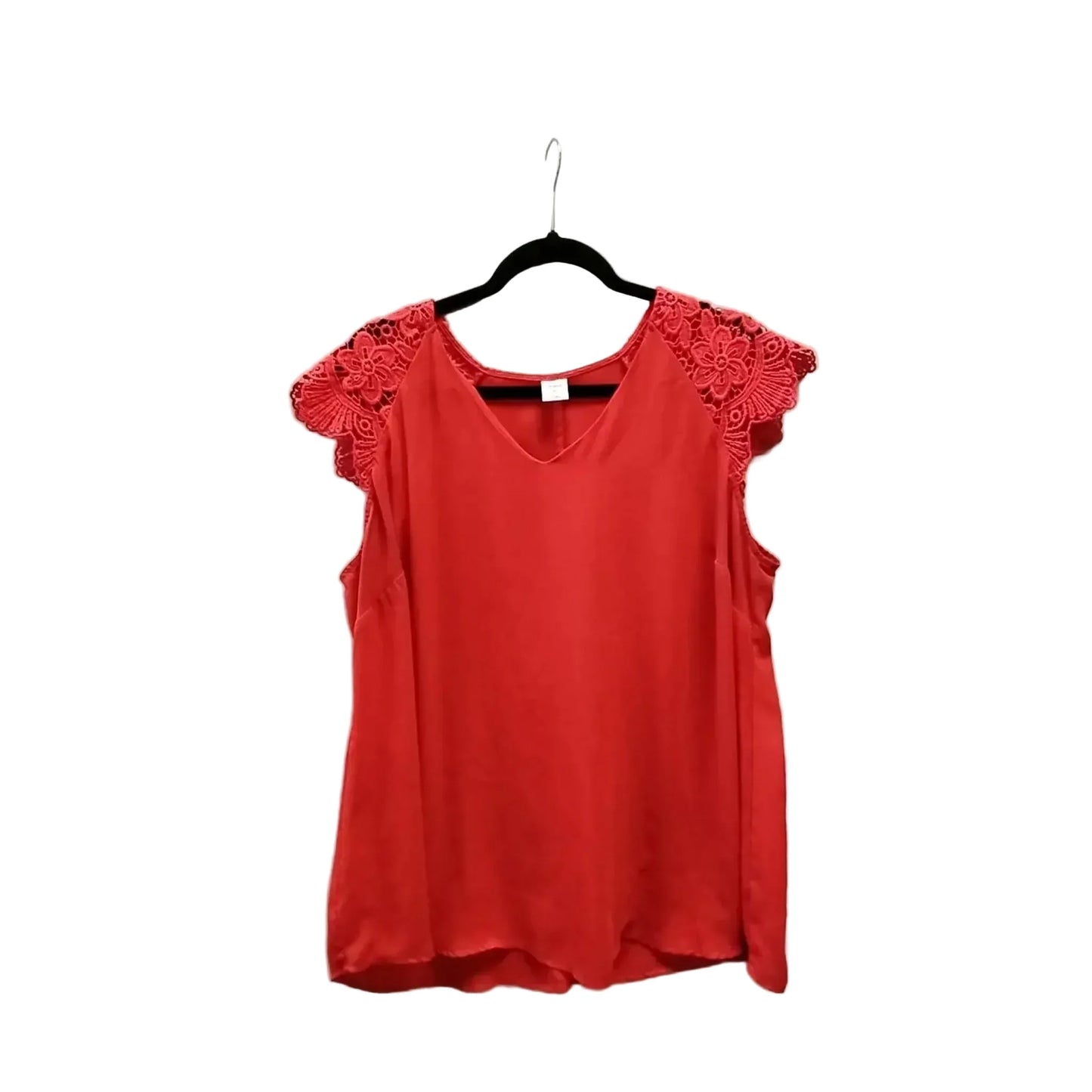 Blouse Short Sleeve By City Streets In Red, Size: L