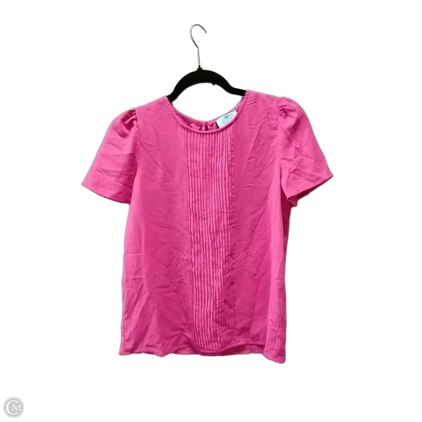 Blouse Short Sleeve By Cece In Pink, Size: Xs