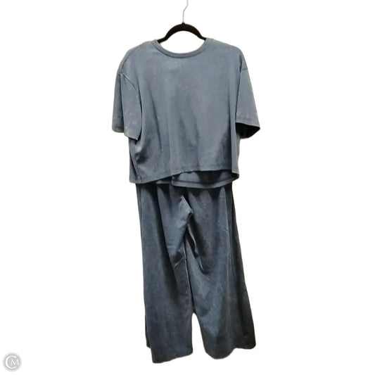 Athletic Pants 2pc By Cme In Blue, Size: M