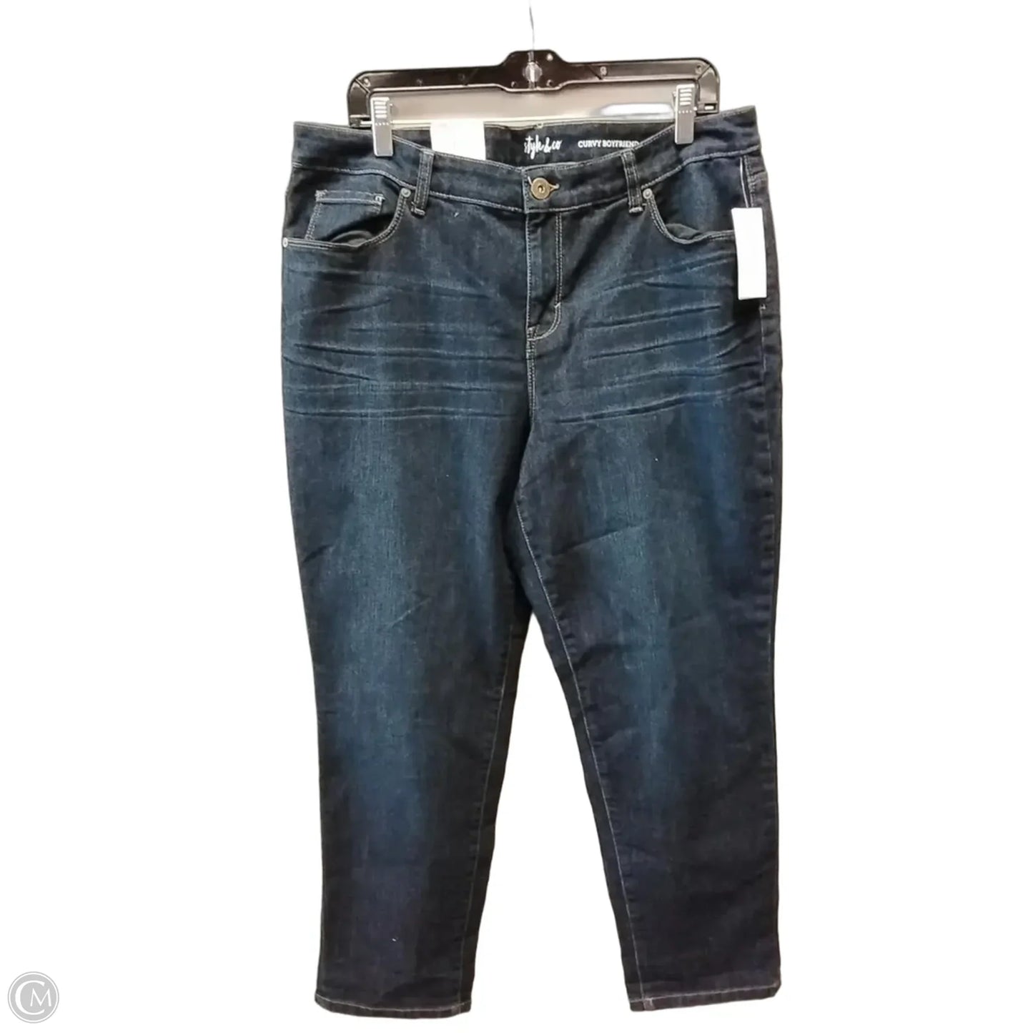Jeans Straight By Style And Company In Blue Denim, Size: 16