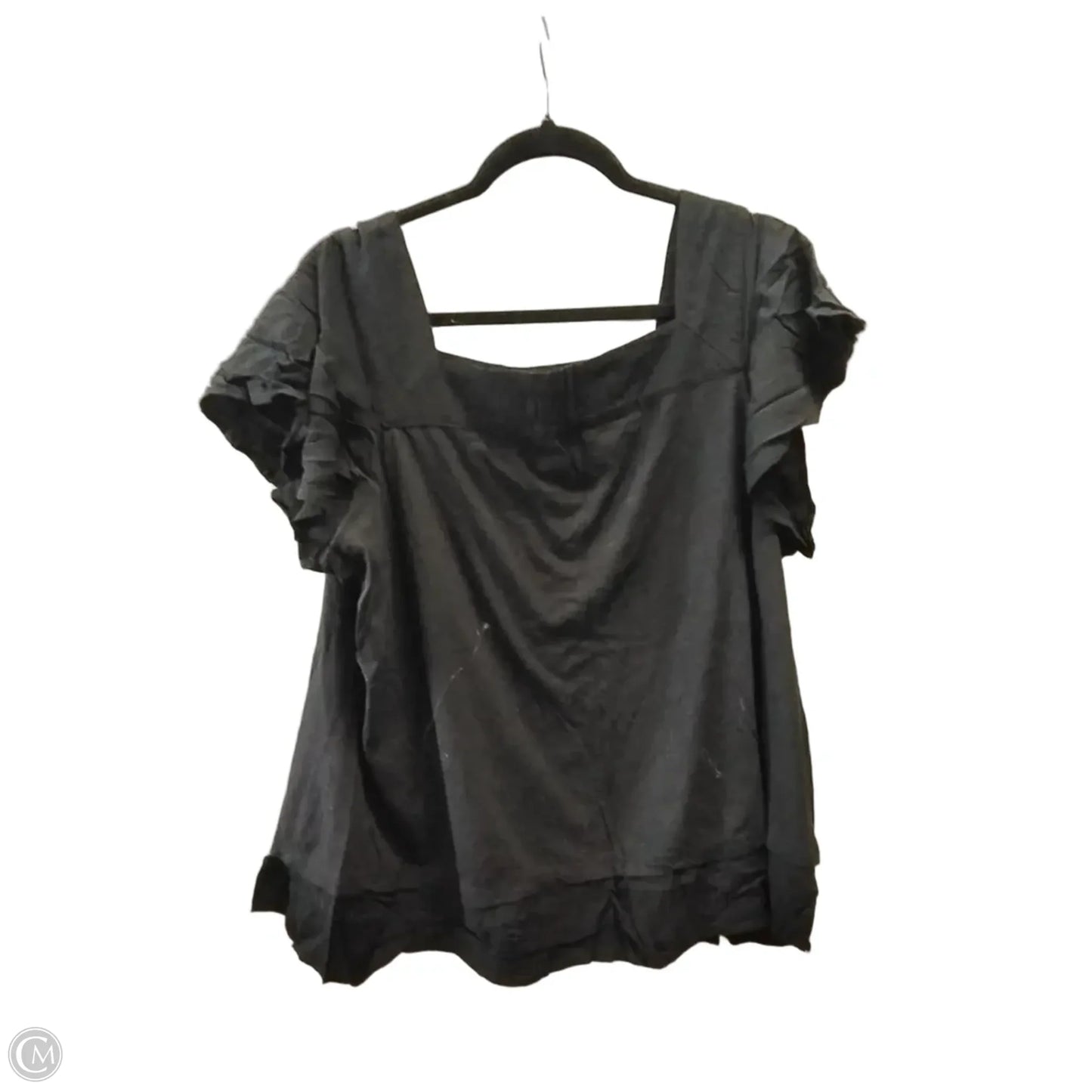 Top Short Sleeve By Vince Camuto In Black, Size: 2x