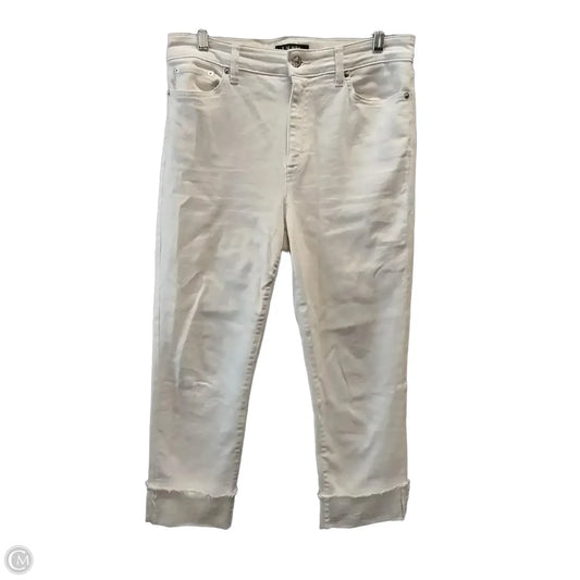 Jeans Cropped By Lauren By Ralph Lauren In White, Size: 8