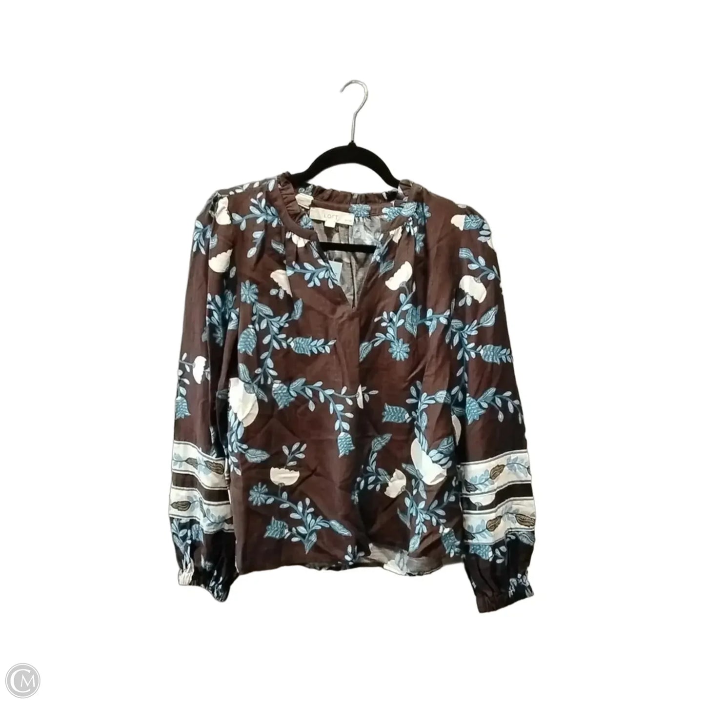 Top Long Sleeve By Loft In Brown, Size: Sp