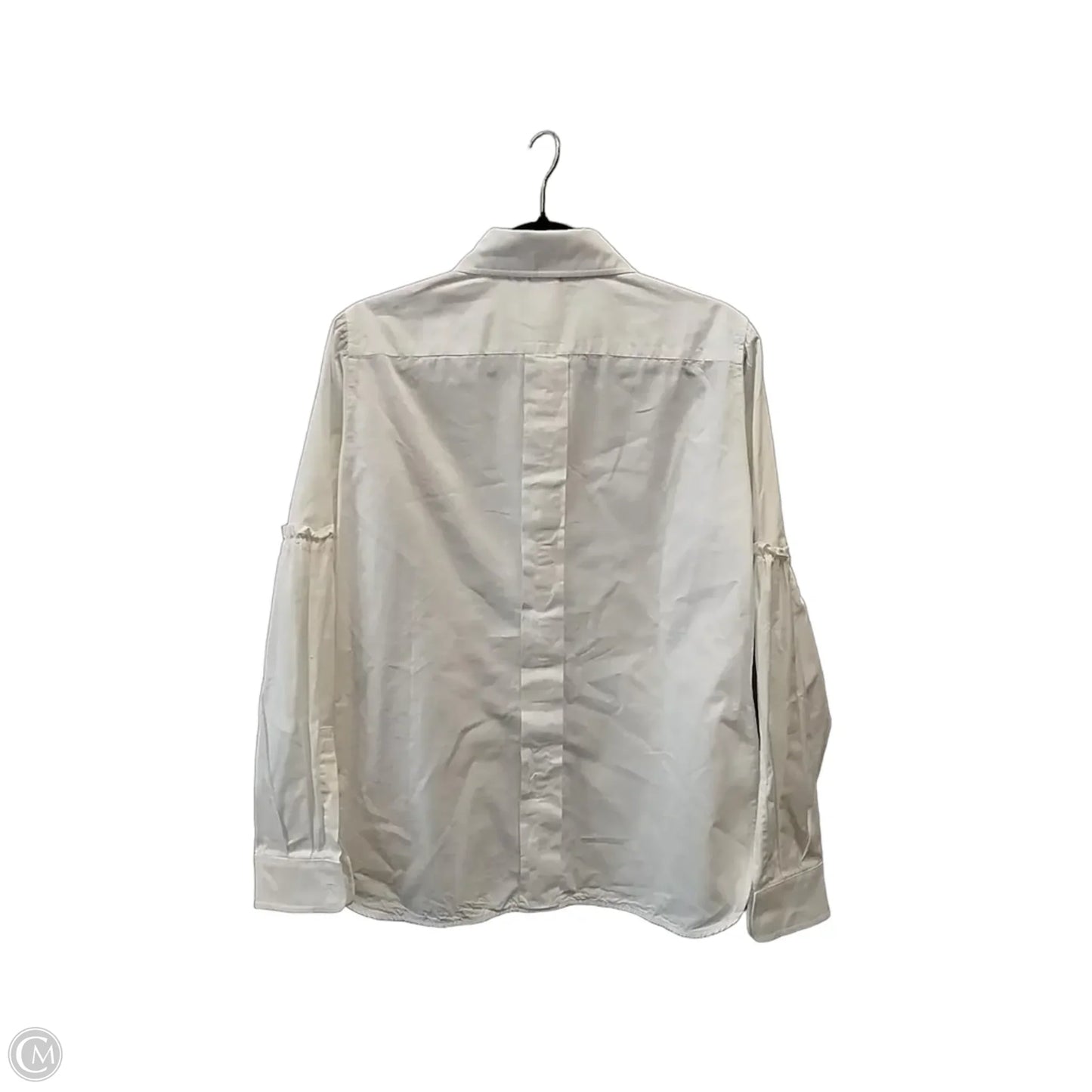 Top Long Sleeve Designer By Max Mara In White, Size: 12