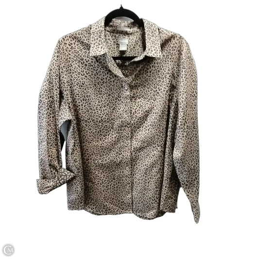 Top Long Sleeve By Chicos In Animal Print, Size: Xl