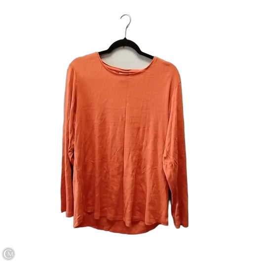 Top Long Sleeve By Chicos In Orange, Size: Xl