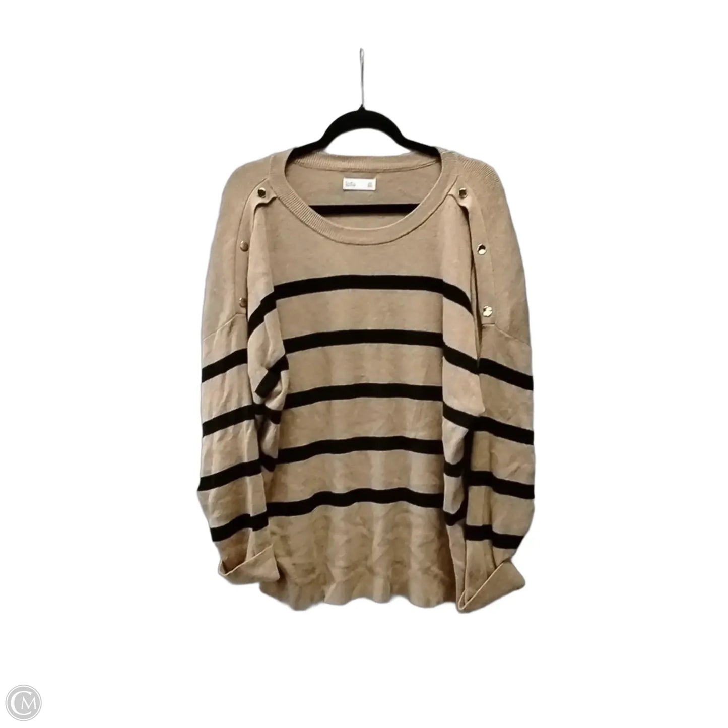 Sweater By Croft And Barrow In Striped Pattern, Size: Xxl