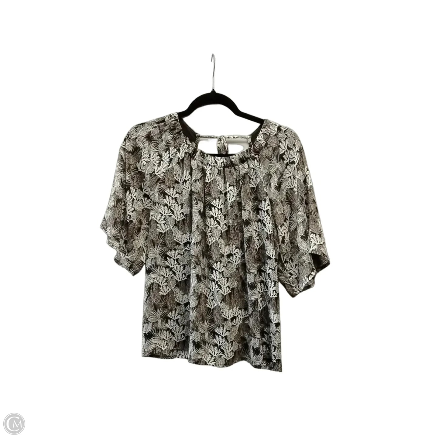 Blouse Short Sleeve By Loft In Brown, Size: M
