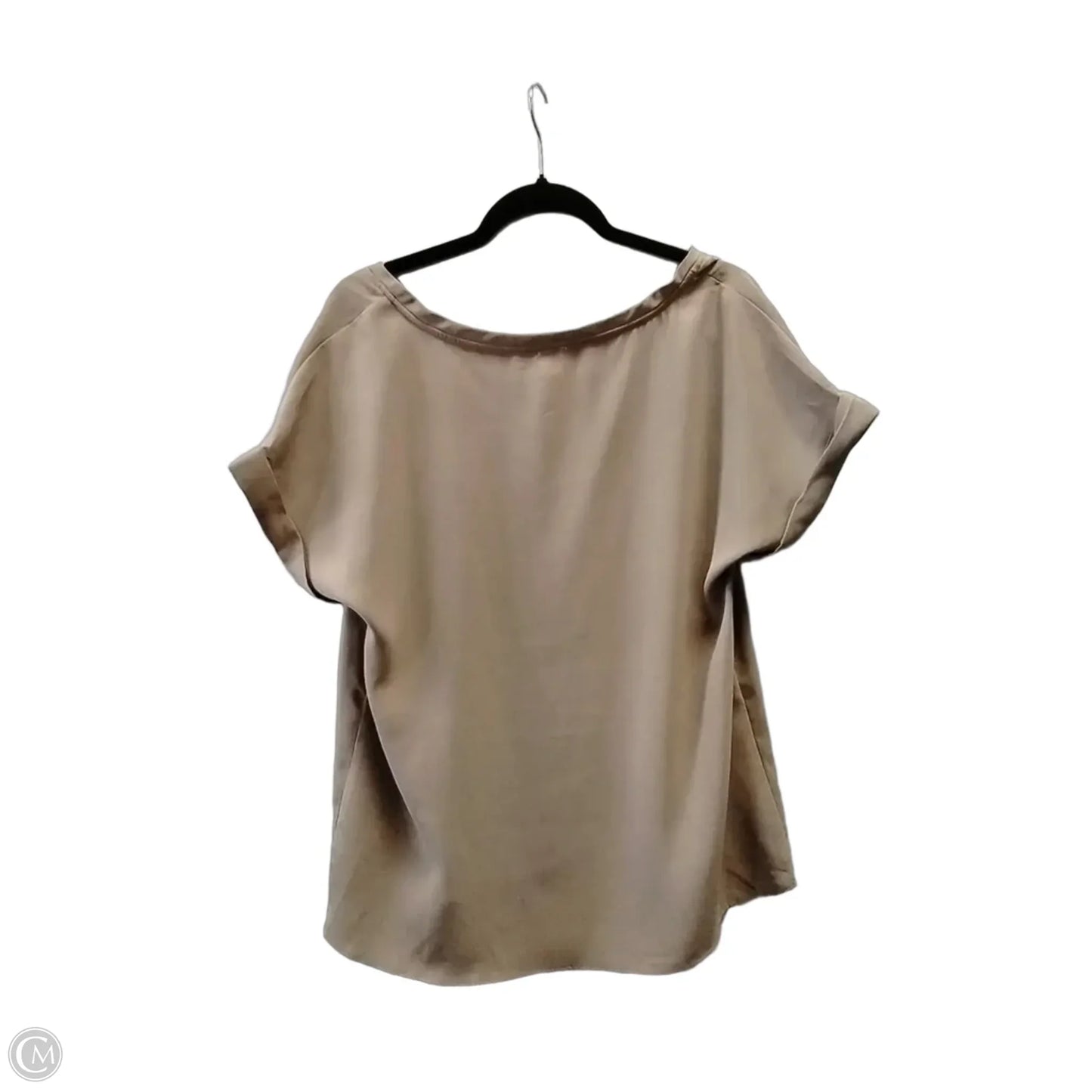 Blouse Short Sleeve By Ee Some In Brown, Size: M