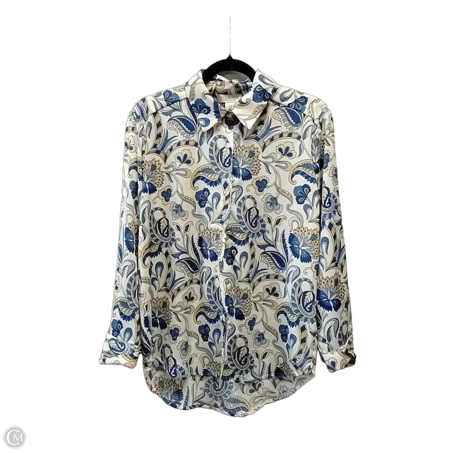 Blouse Long Sleeve By Rachel Zoe In Paisley Print, Size: S
