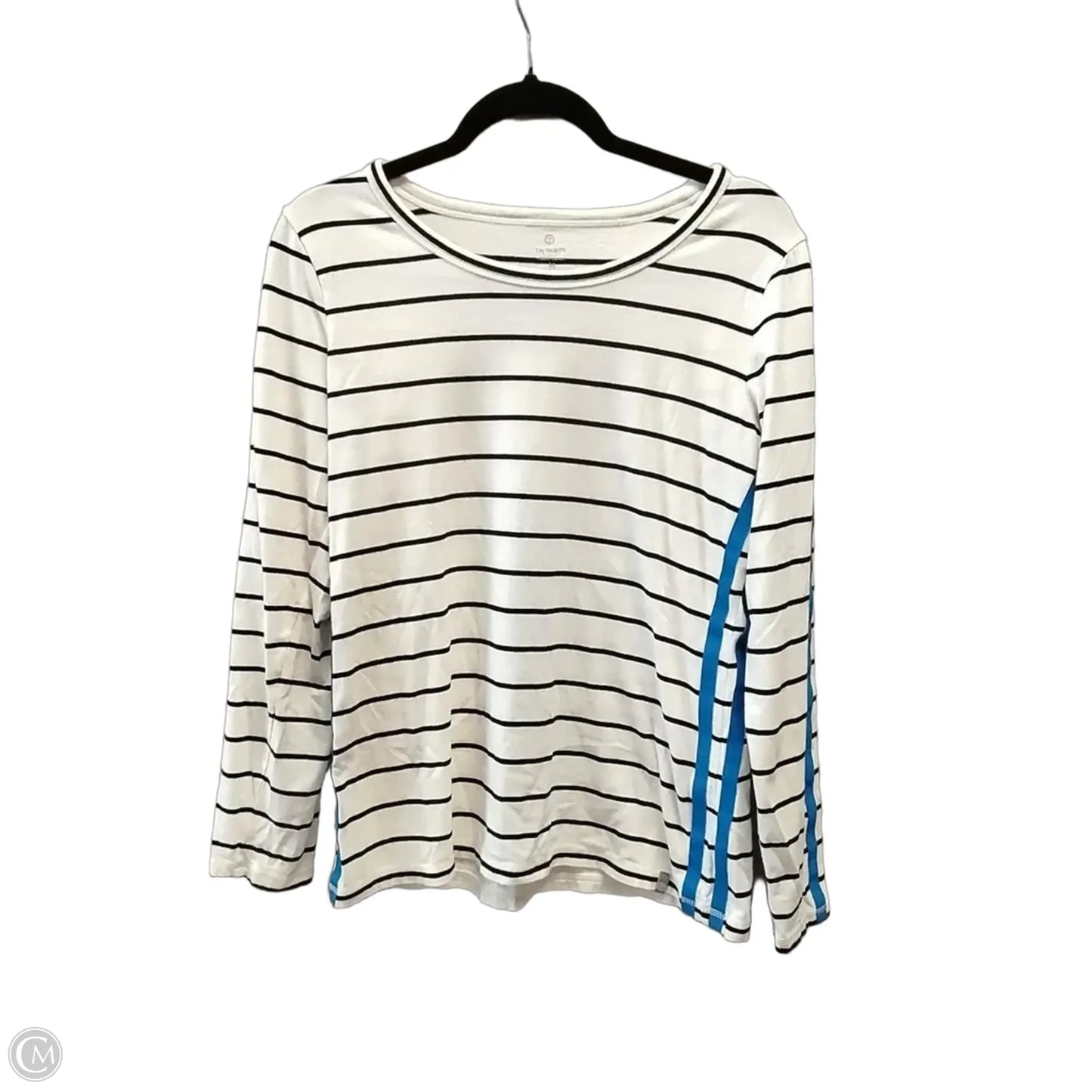 Top Long Sleeve By Talbots In Striped Pattern, Size: M