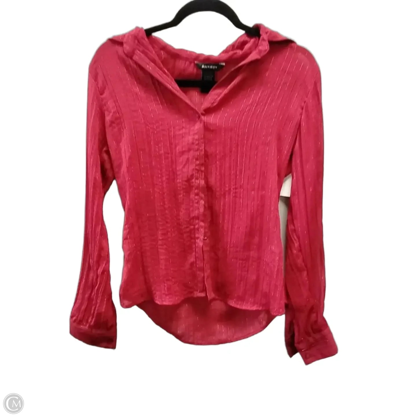 Top Long Sleeve By Anxiety In Red, Size: L