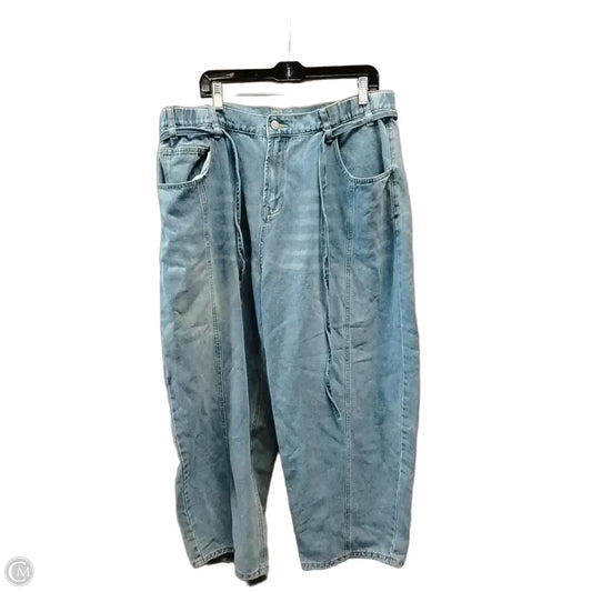 Jeans Wide Leg By Cme In Blue Denim, Size: Xxl