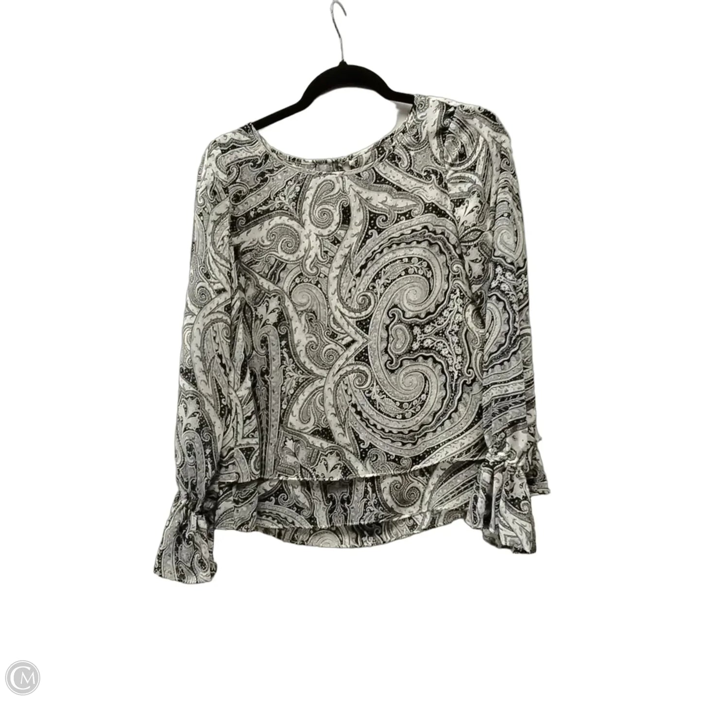 Blouse Long Sleeve By White House Black Market In Paisley Print, Size: 2