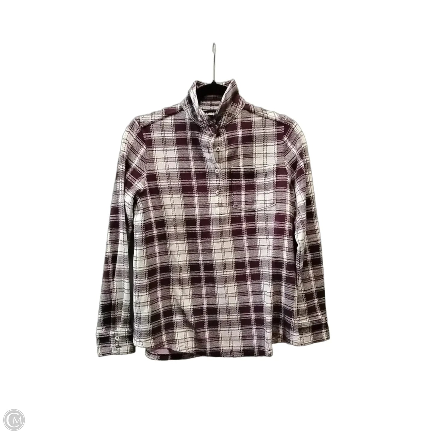 Jacket Shirt By Lands End In Plaid Pattern, Size: Xs